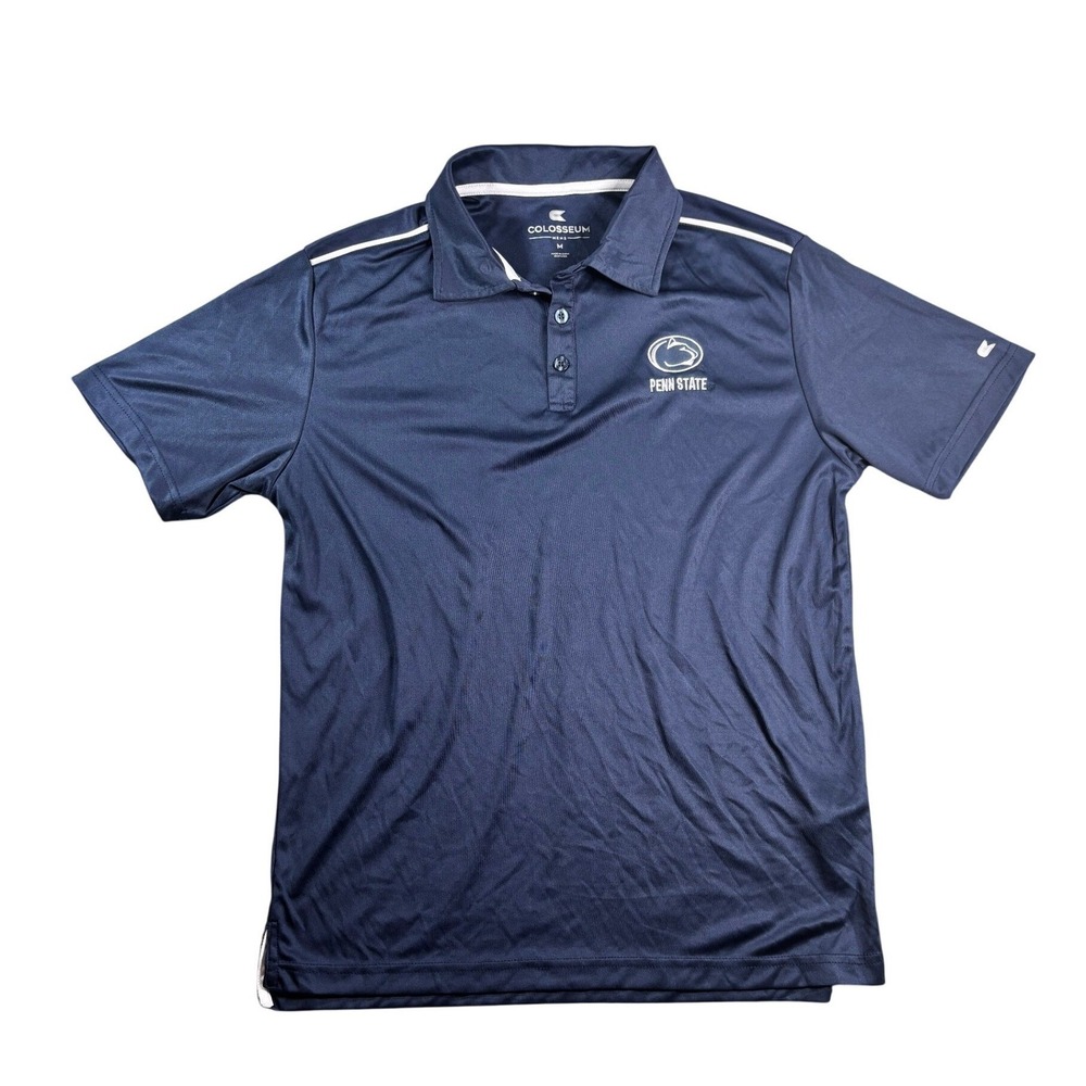 Colosseum Penn State Nittany Lions Mens Navy Blue Performance Polo Shirt Medium